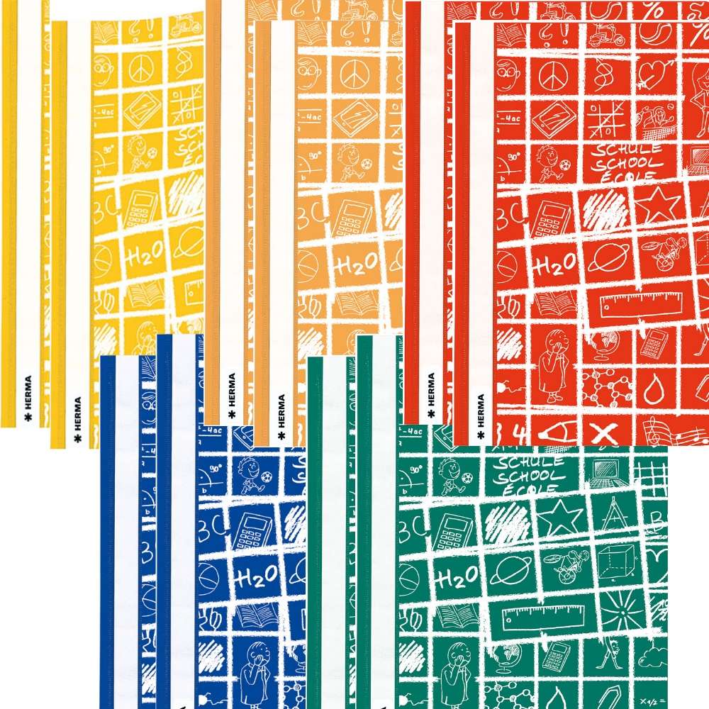 Schoolydoo Schnellhefter von Herma, 2 x 5 Farben