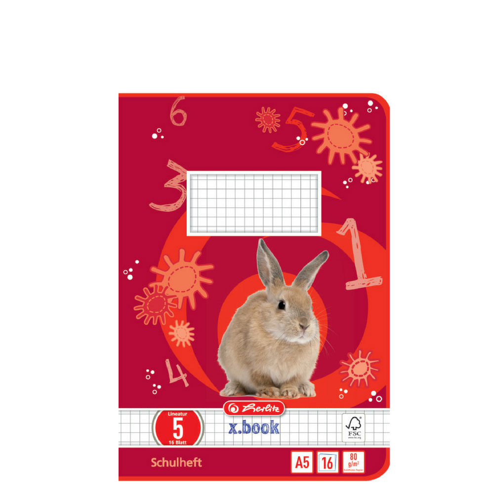 Herlitz Schulheft A5, Lineatur 5