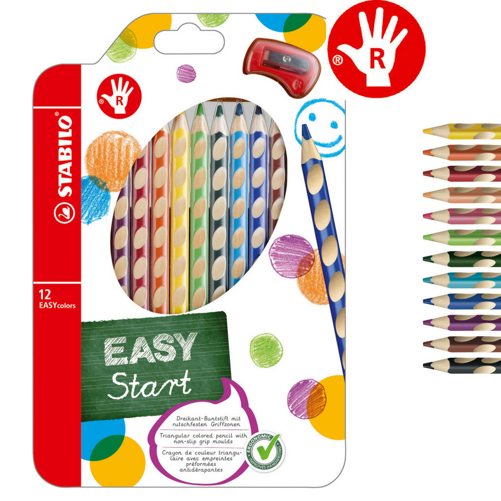 Stabilo EASYcolors für Rechtshänder, 12er Pack