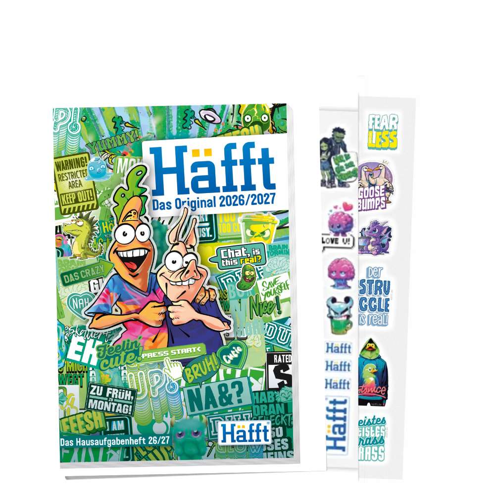 Häfft Hausaufgabenheft Original 2026/2027, Stickermania