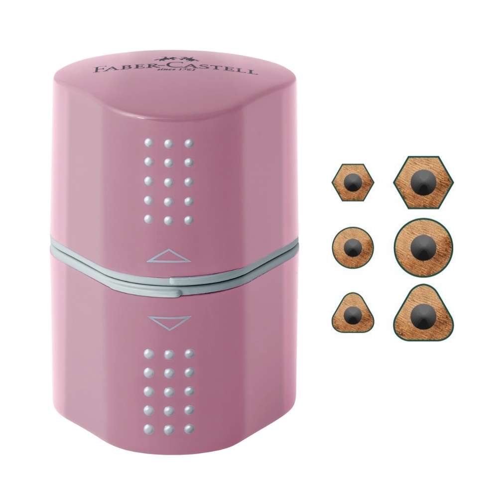 Jumbo Grip Set Faber-Castell, rose shadows: Dicker Bleistift, Radierer, Spitzdose