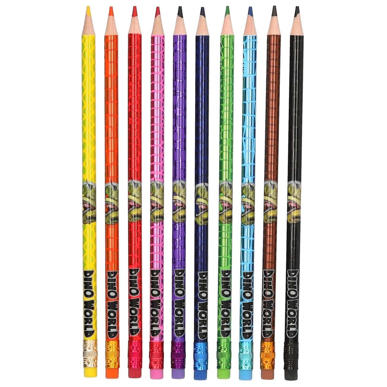 Dino World Buntstifte 10er Pack, radierbar