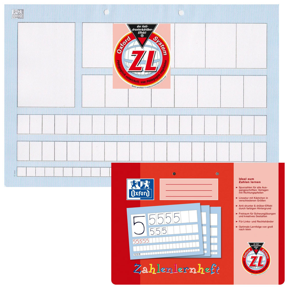 Zahlenlernheft ZL von Oxford, A4 Querformat
