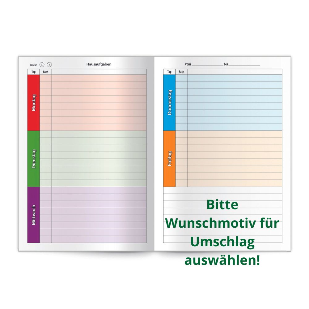 Trötsch Hausaufgabenheft Grundschule, verschiedene Motive