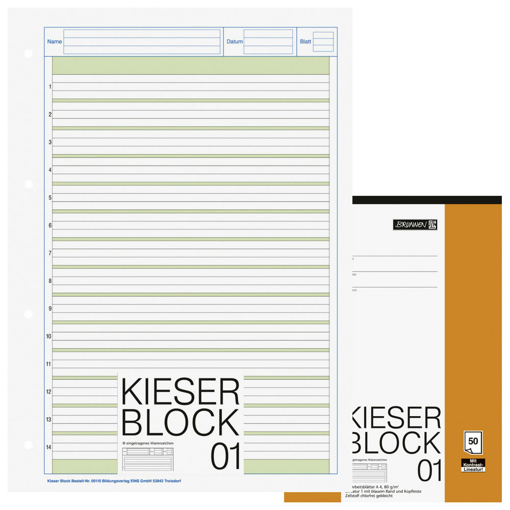 Kieserblock Lineatur 1, Brunnen
