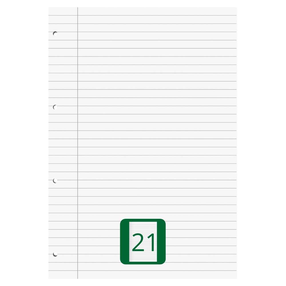 Ringbucheinlagen A4 liniert, Lineatur 21, 50 Blatt