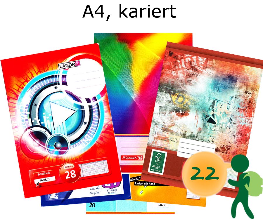 A4 Heft, Lineatur 22