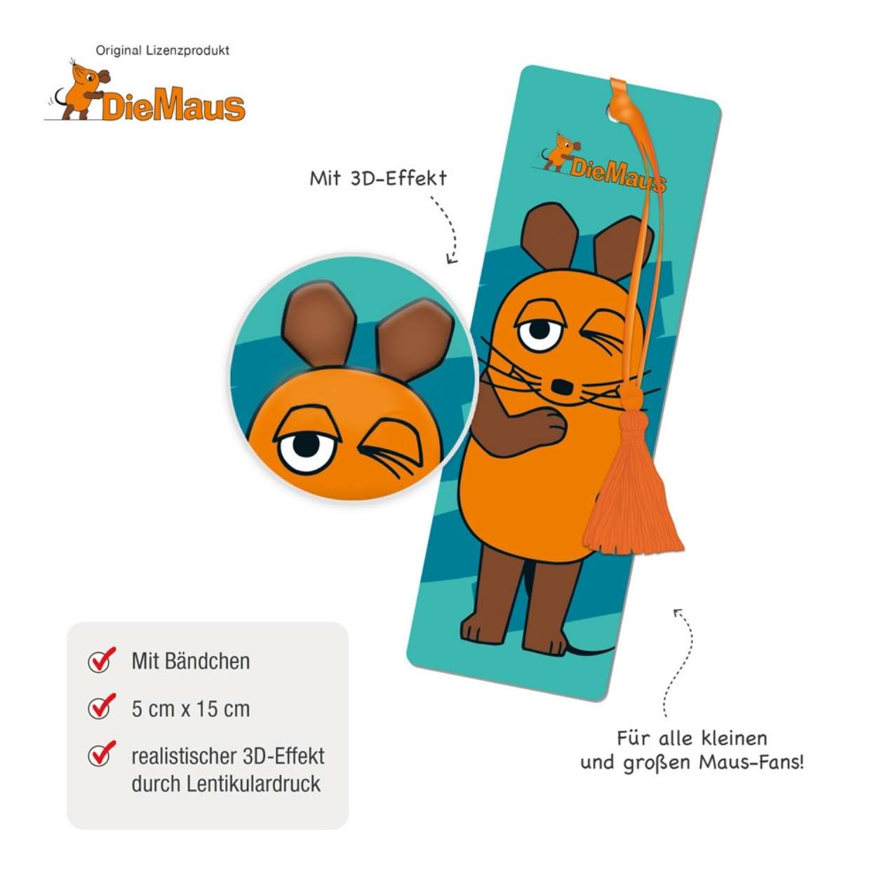 DIE MAUS Lesezeichen: Maus