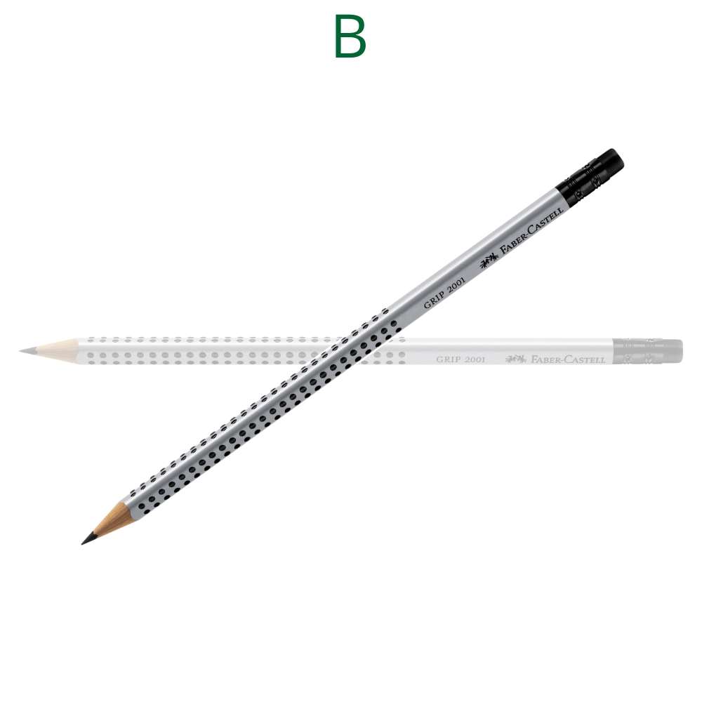 Bleistift Grip B mit Radierkappe, Faber-Castell