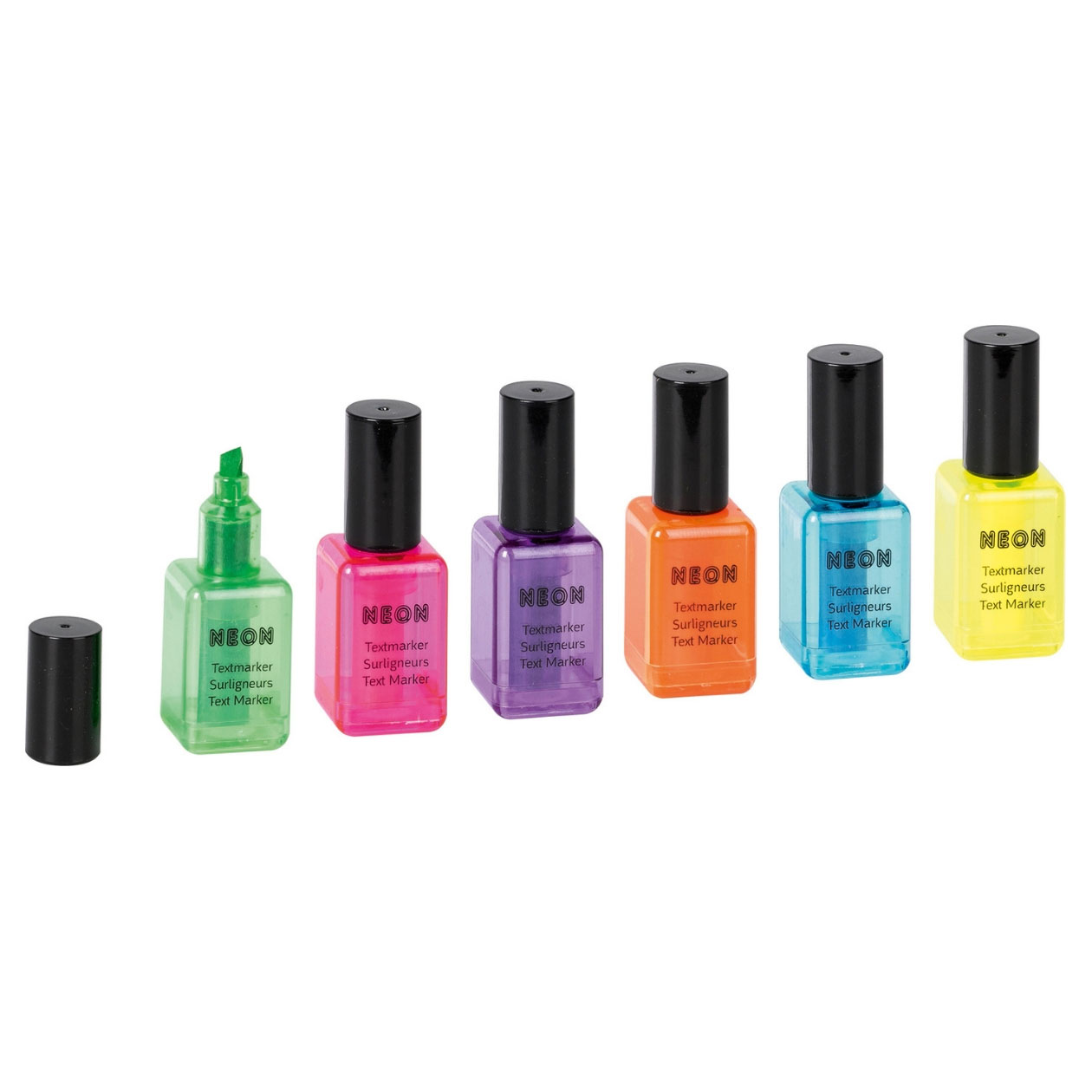 Textmarker Nagellack, sortiert