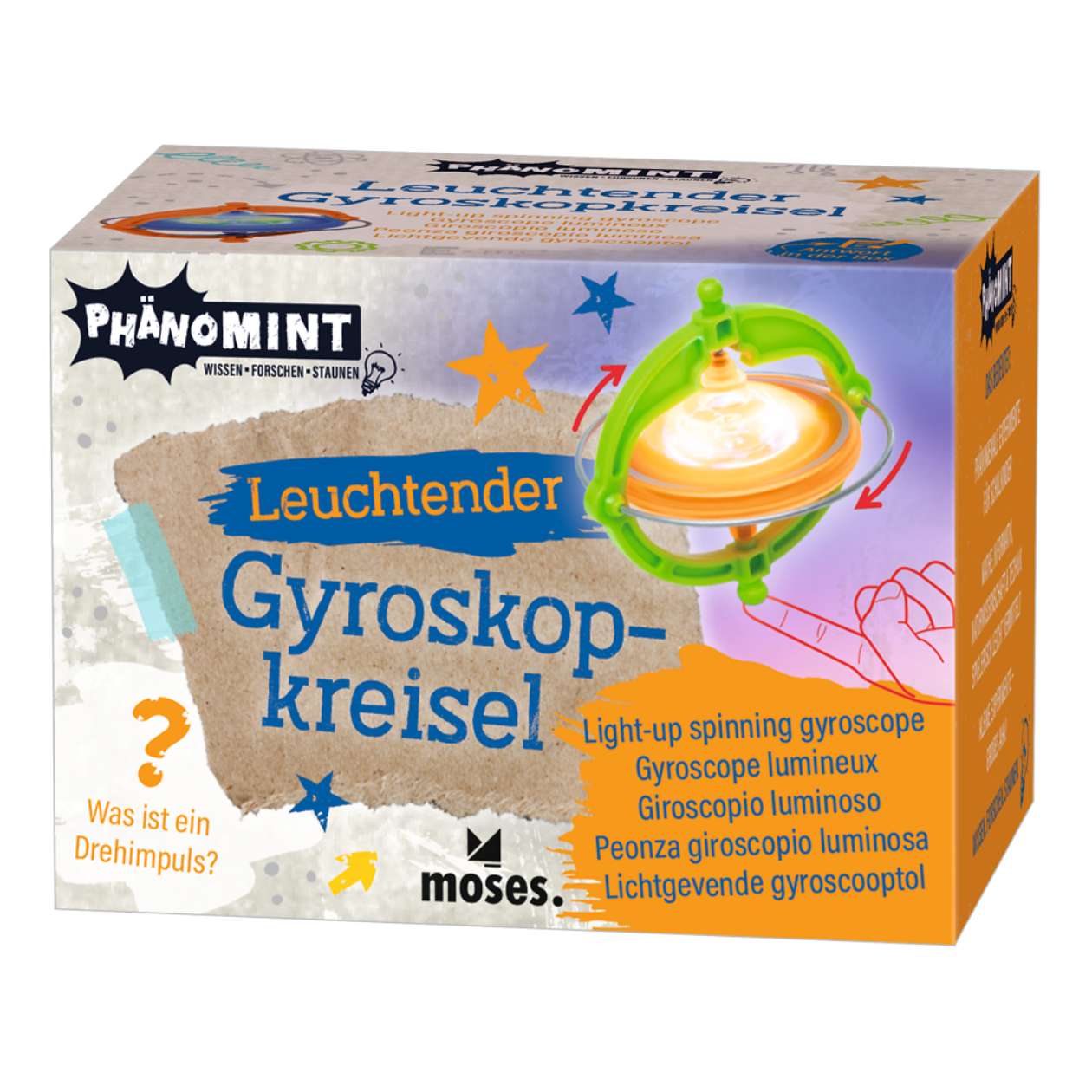 PhänoMINT Leuchtender Gyroskopkreisel, sortiert