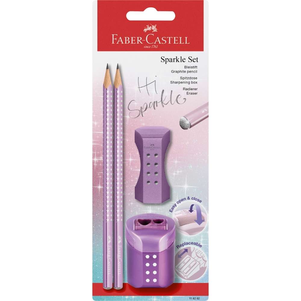 Bleistiftset Faber-Castell Metallic Sparkle, rose metallic