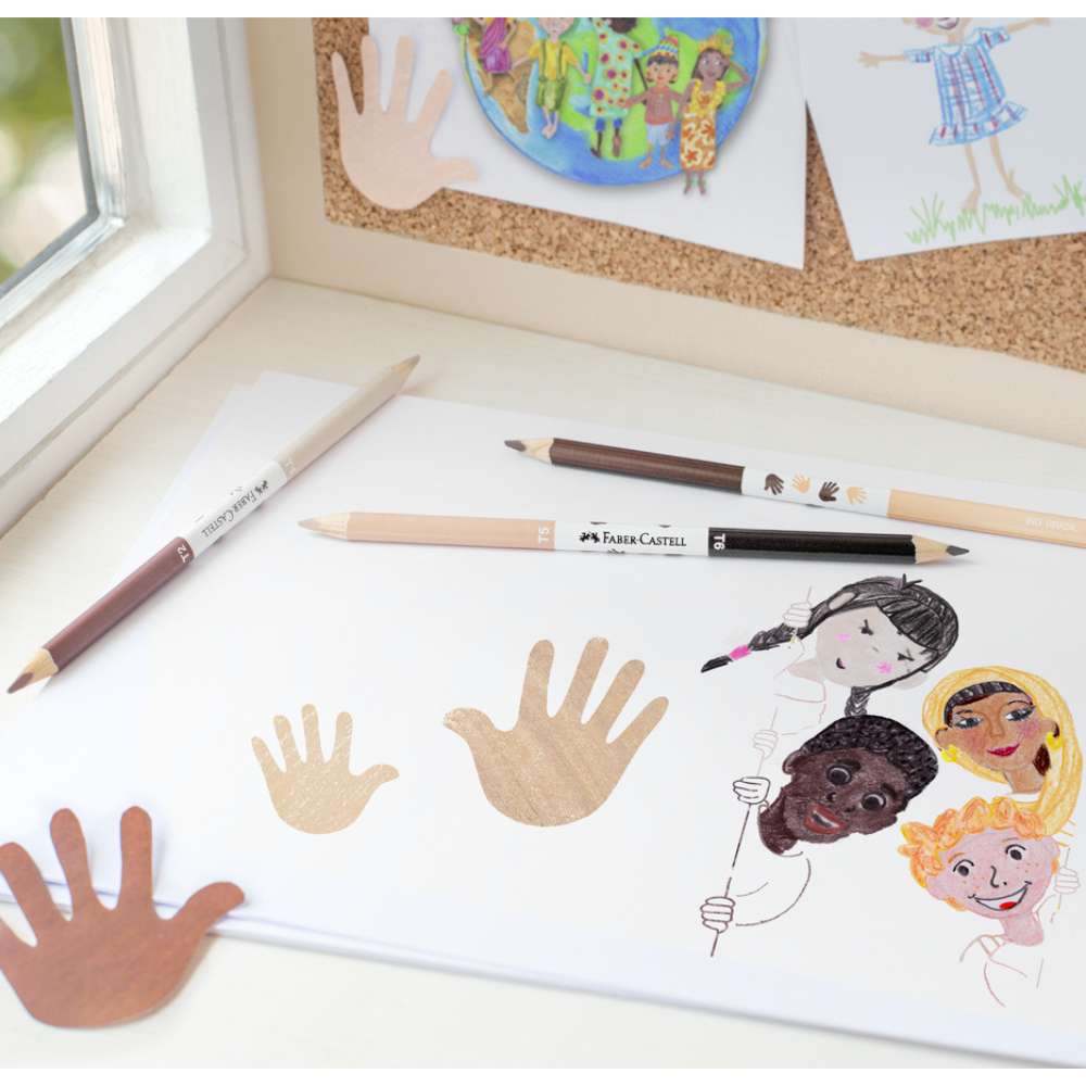 Hautfarben Buntstifte Faber-Castell, 3er Pack