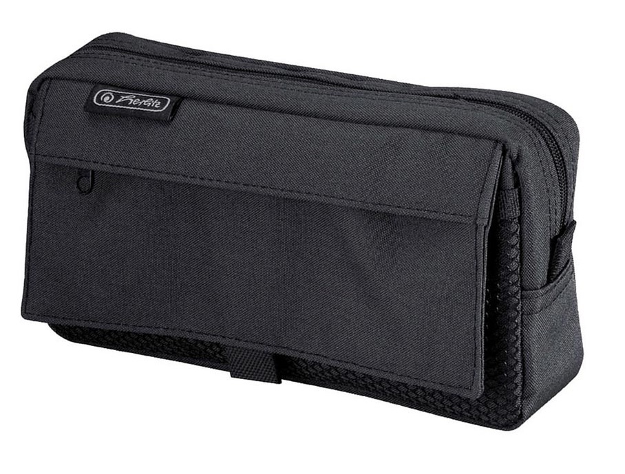 Stiftetasche mit 3 Fächern von Herlitz - schwarz