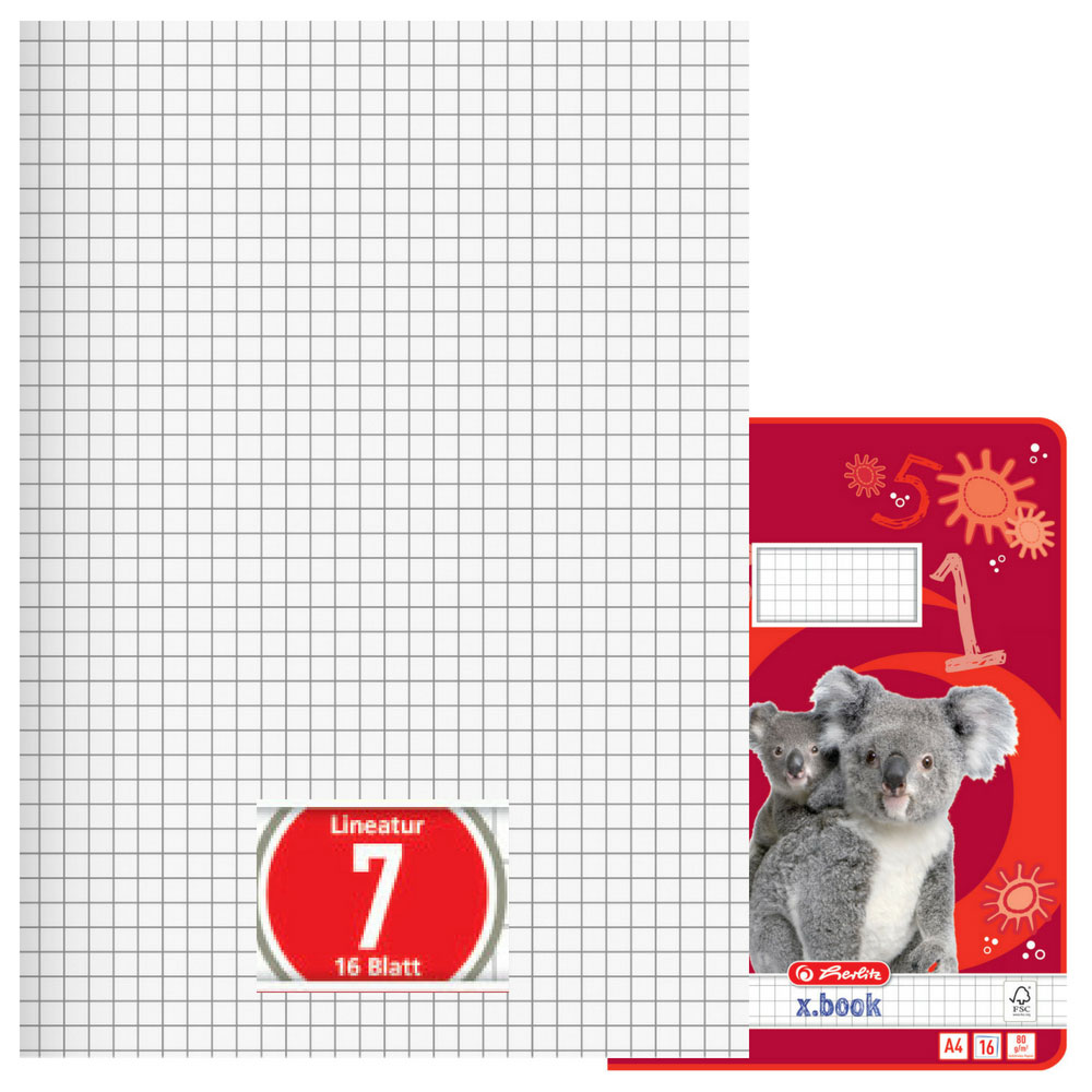 Herlitz Heft A4, Lineatur 7