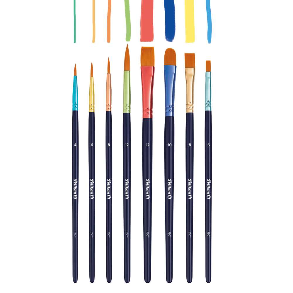 Pelikan Synthetikpinsel Premium, 8er Set