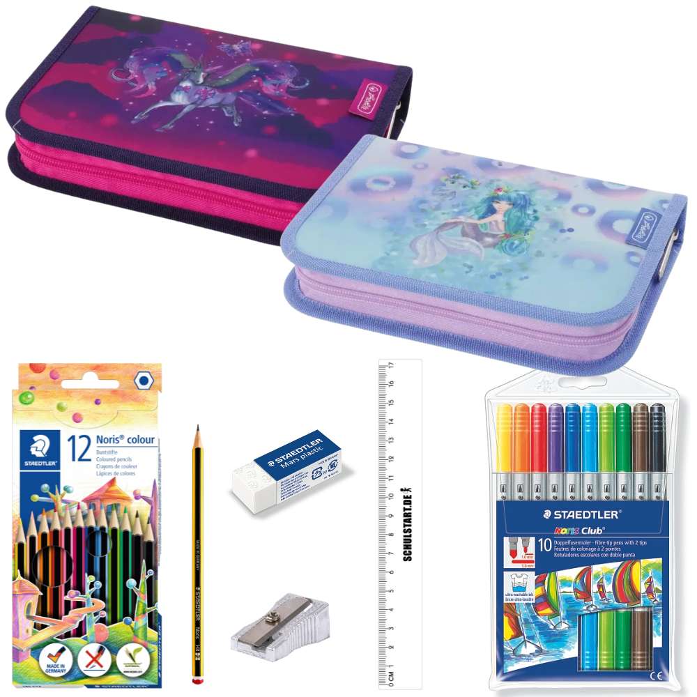 Federmappe Herlitz Girls und Füllung, sortiert