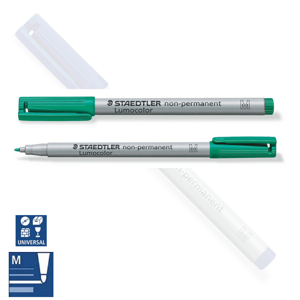 Folienstift non permanent M, medium, Staedtler, grün