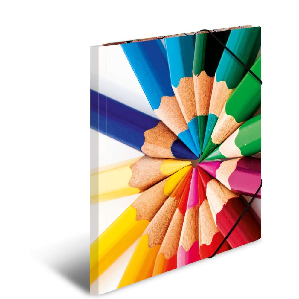 Kartonmappe A3, bunte Stifte