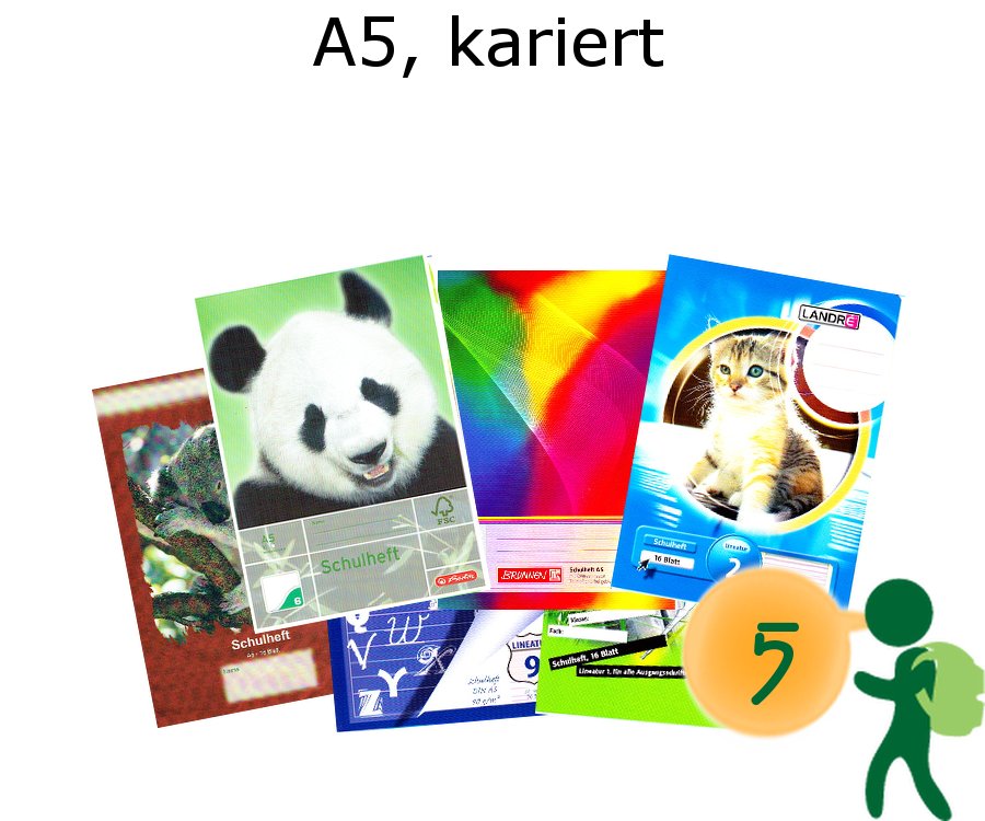 A5 Heft, Lineatur 5