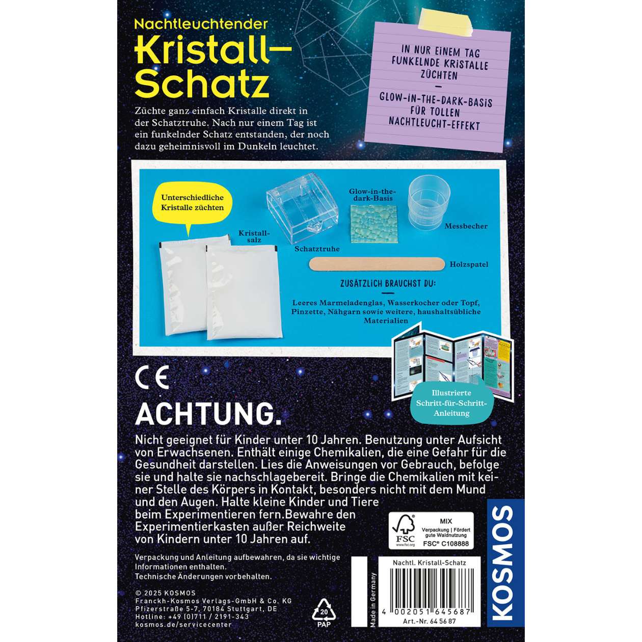Kosmos Kristalle, Nachtleuchtender Kristallschatz