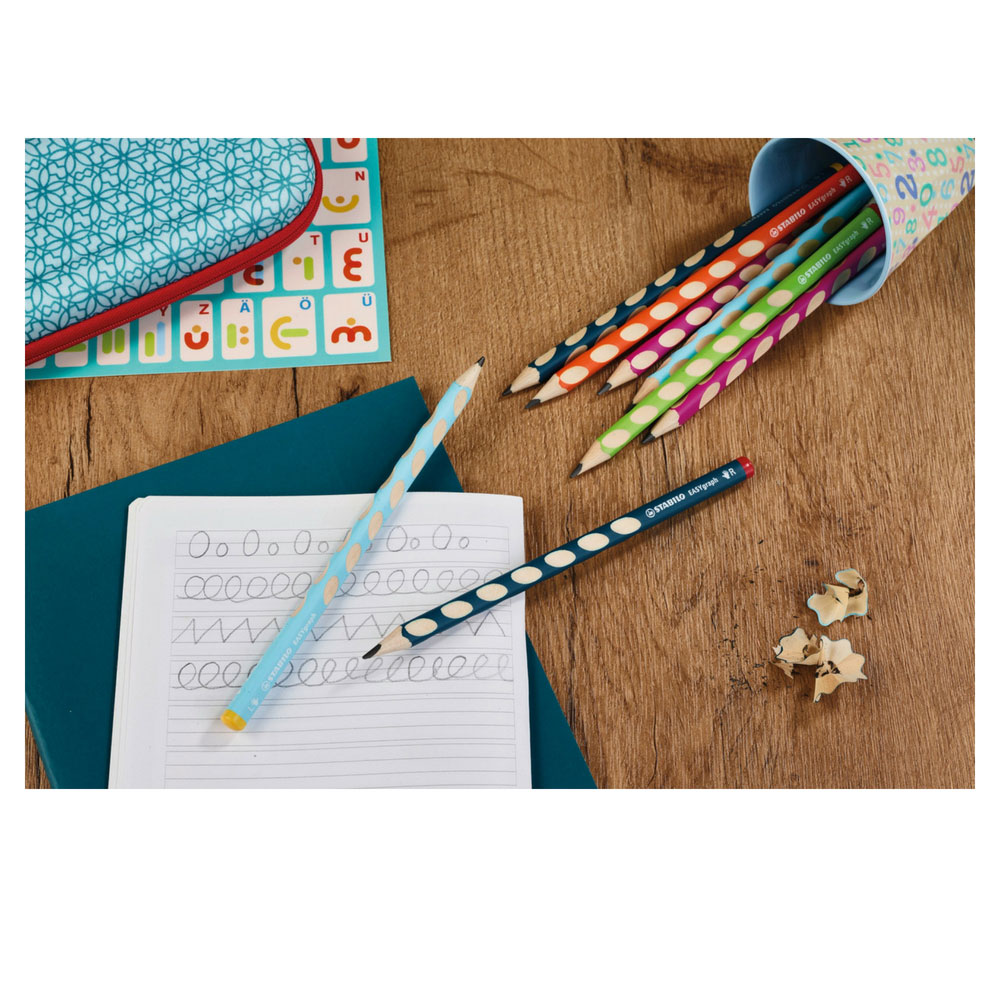 Stabilo EASY Bleistift HB mit Griffmulden, petrol