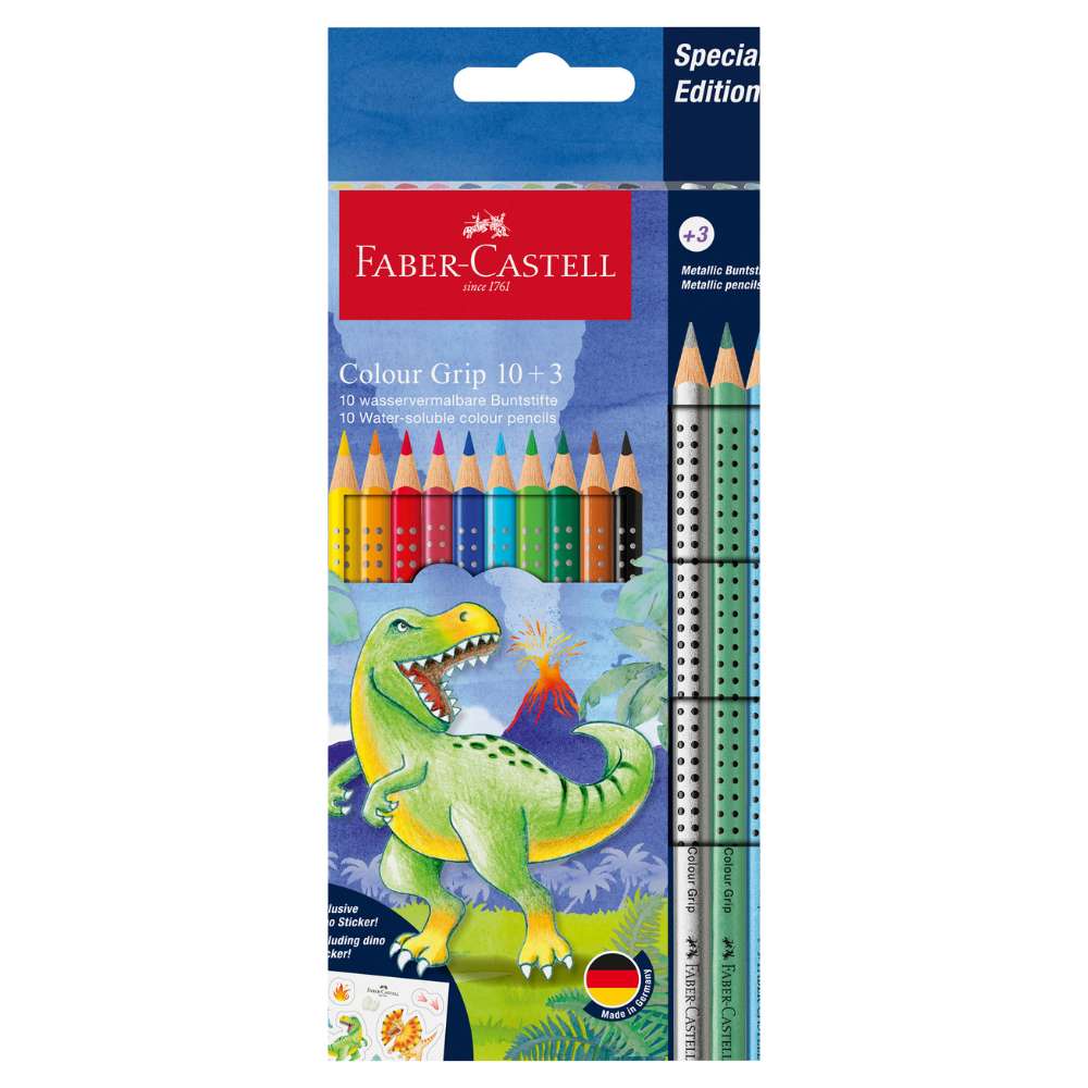Faber-Castell Colour Grip Dino 10+3 Metallic