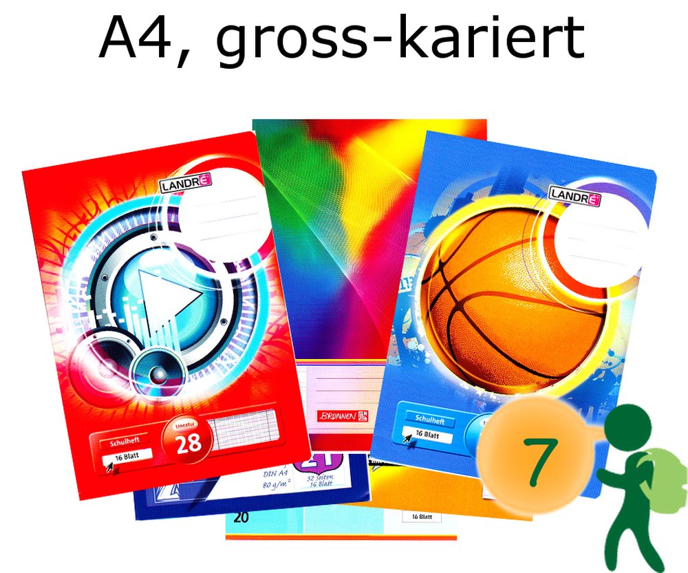 A4 Heft, Lineatur 7