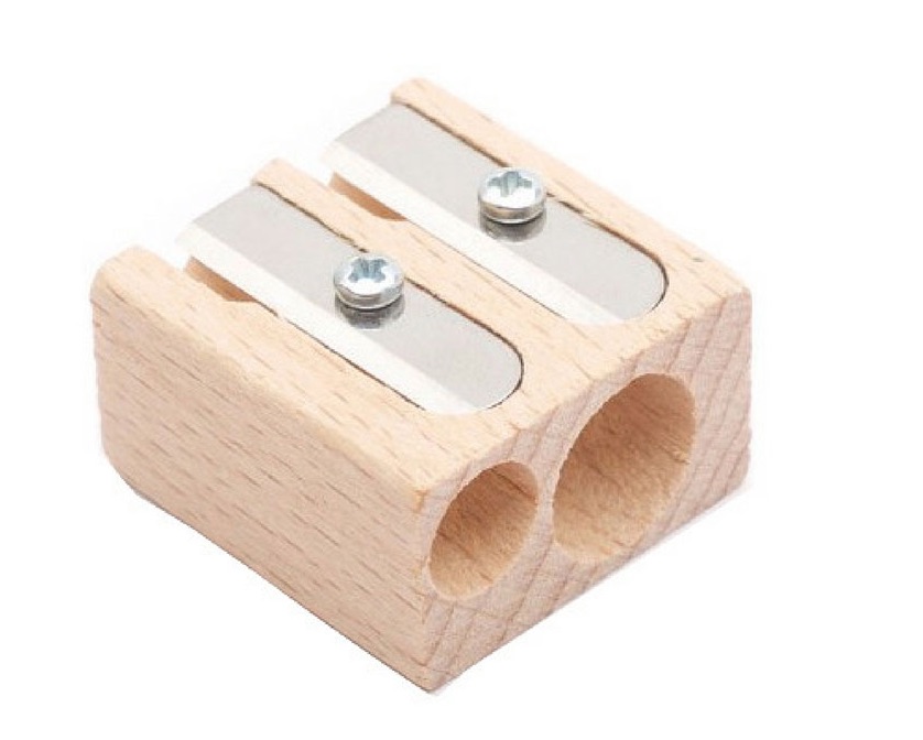 Holzspitzer doppelt, unbehandelt