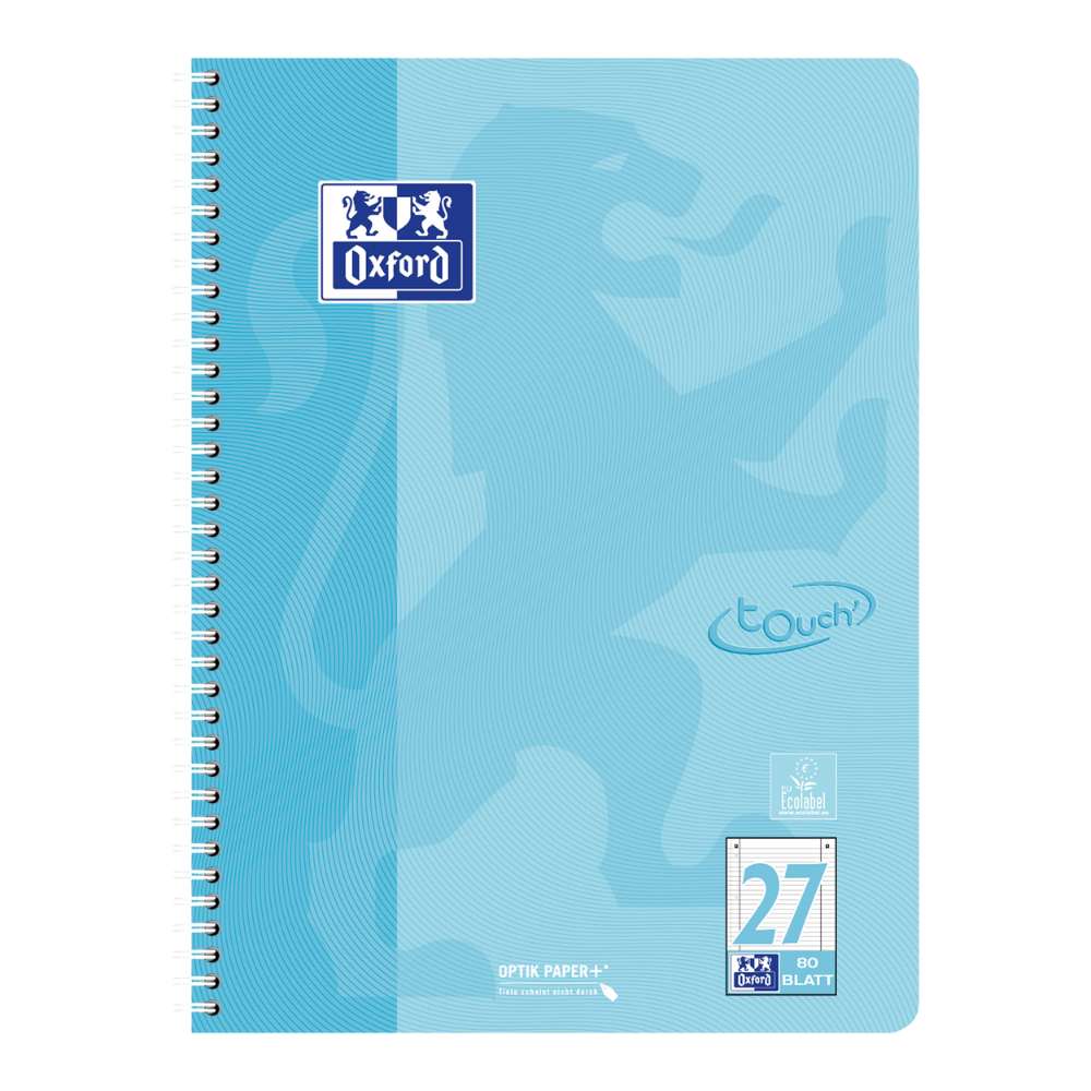 1x Oxford touch Collegeblock pastell Lineatur 27, farbig sortiert
