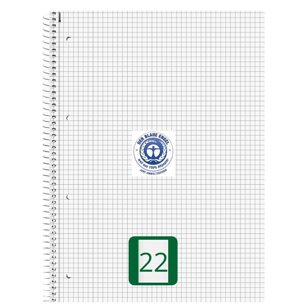 Collegeblock Recycling, Lineatur 22