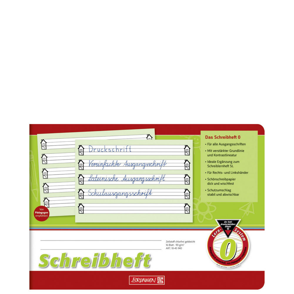 Brunnen Schreibheft A5 quer, Lineatur 0