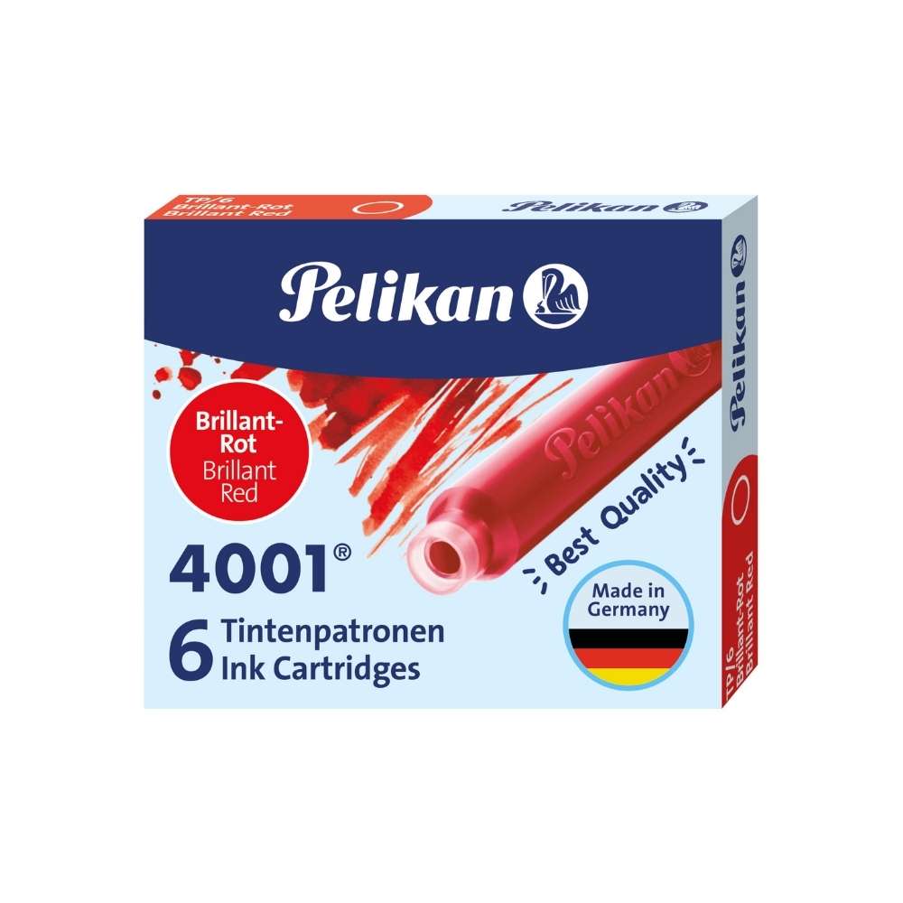Pelikan Tintenpatronen, 6 Stück, rot