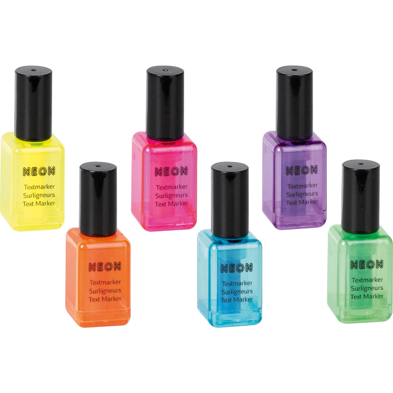 Textmarker Nagellack, sortiert