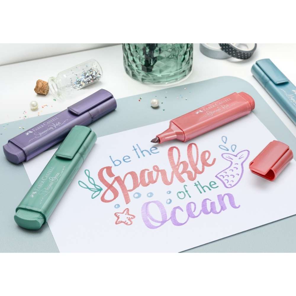 Metallic Textmarker Faber-Castell, verschiedene Farben