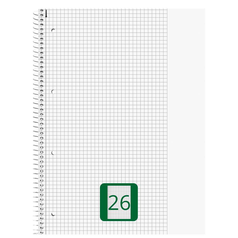 Collegeblock kariert, Lineatur 26, 80 Blatt