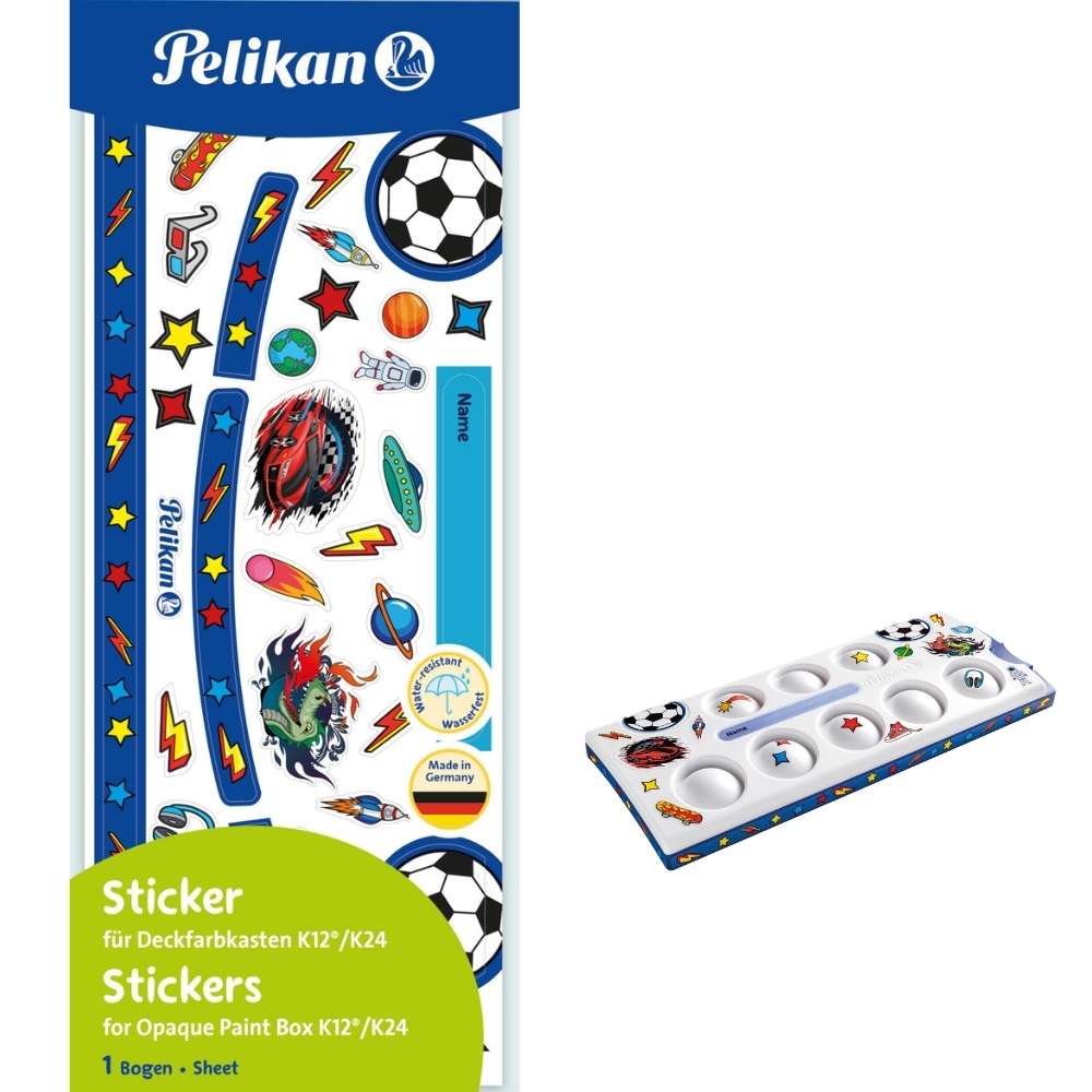 Farbkasten Sticker Pelikan, Fussball
