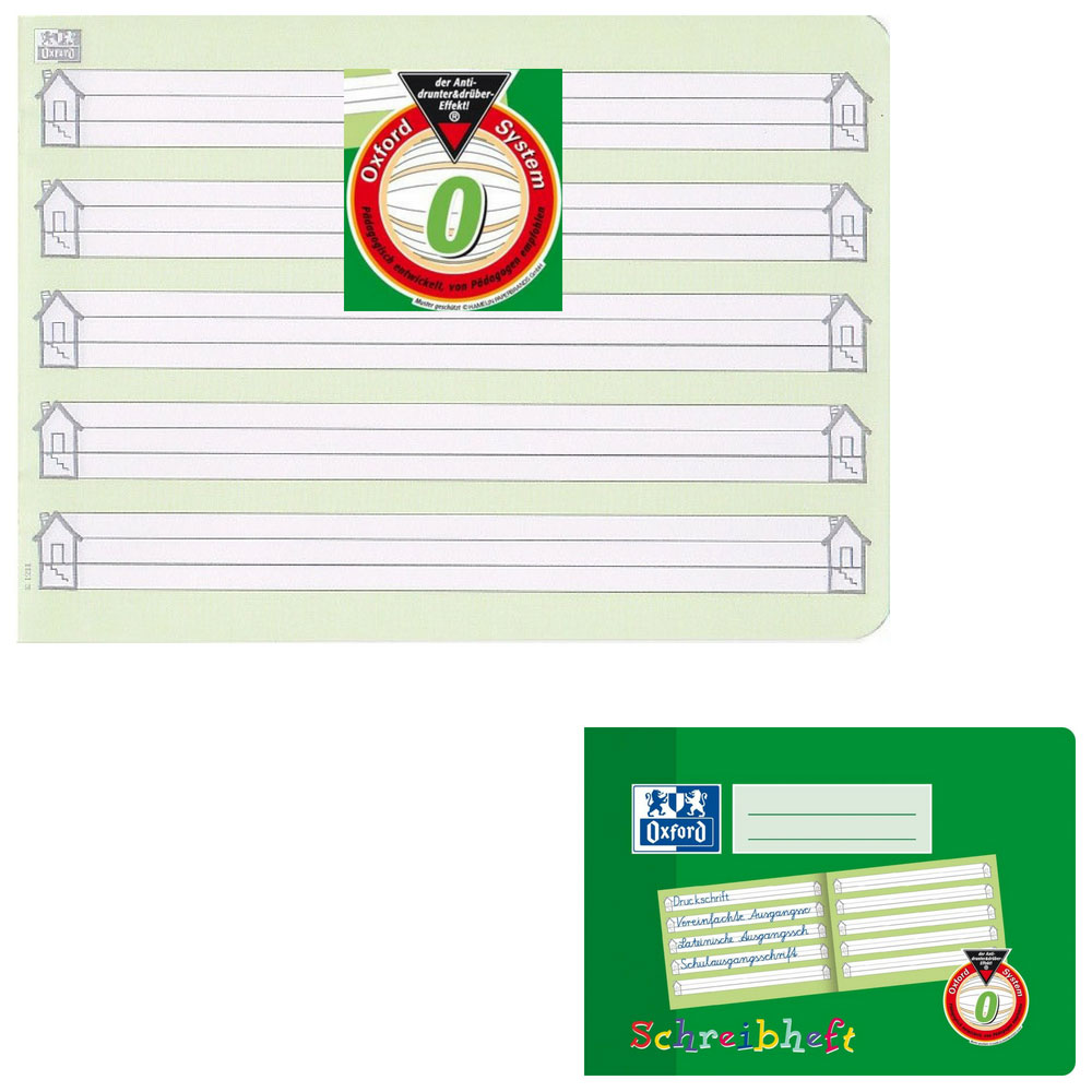 Oxford Schreibheft Lineatur 0, liniert, A5 quer