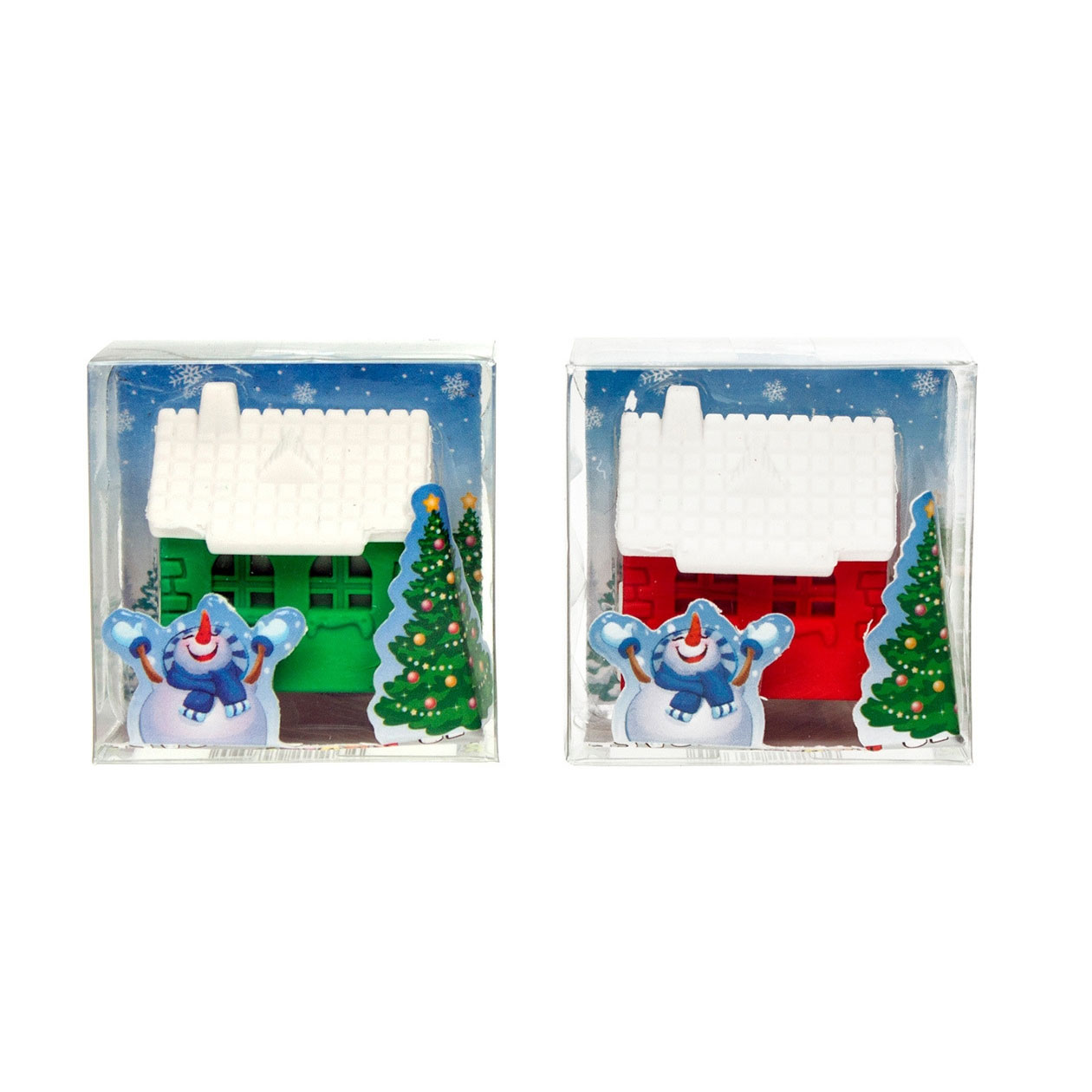 Radiergummi Weihnachten, Santa's Haus, sortiert