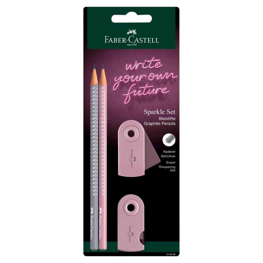 Bleistiftset Faber-Castell, Sparkle rose shadows