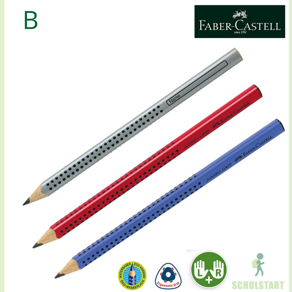 Schreiblernbleistift Jumbo Grip, Härte B, Faber-Castell