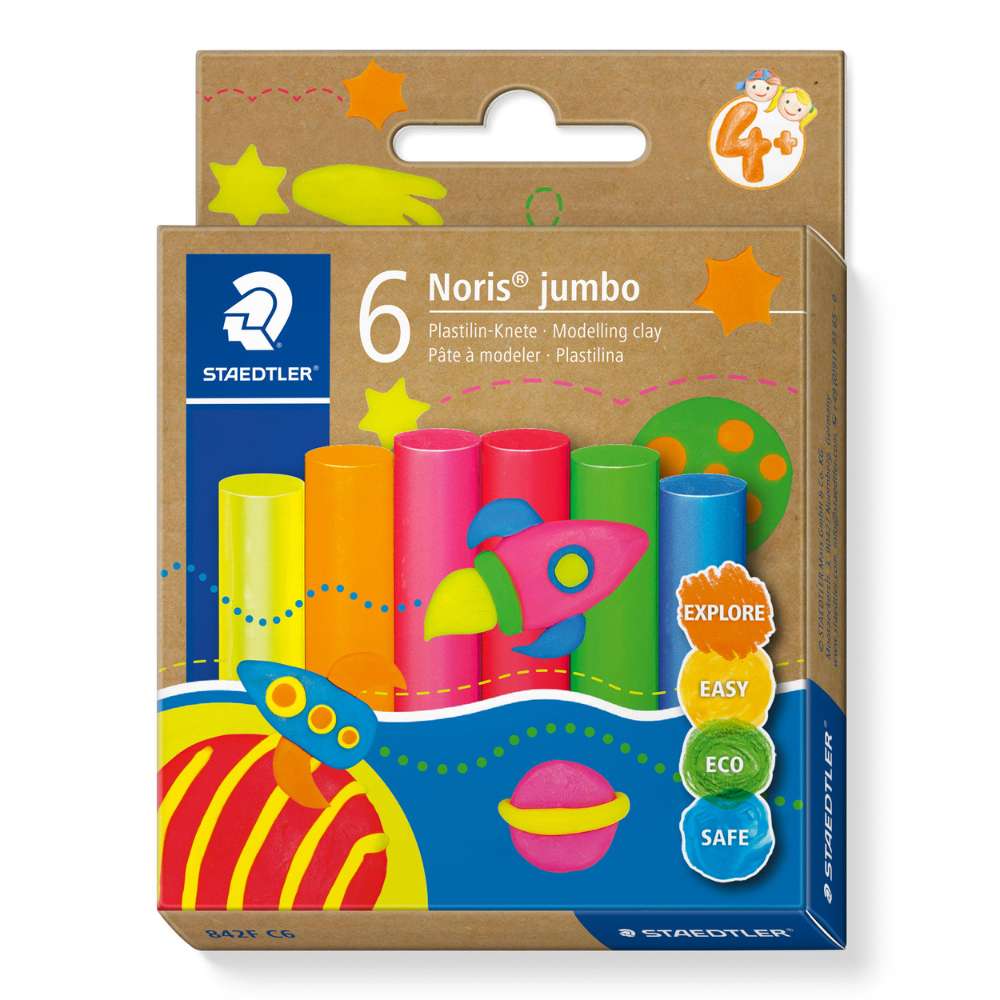 Plastilin-Knete Neon, Noris Jumbo