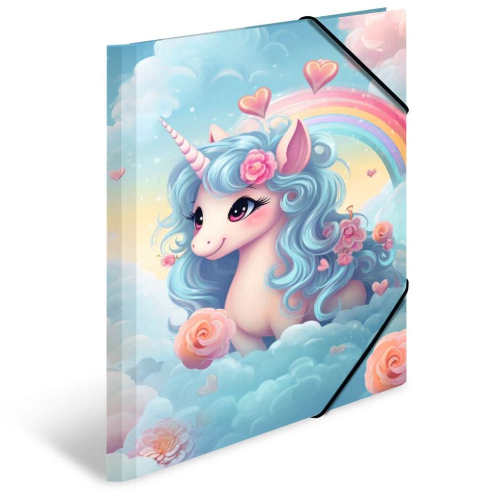 Sammelmappe Happy Unicorns A3, Karton