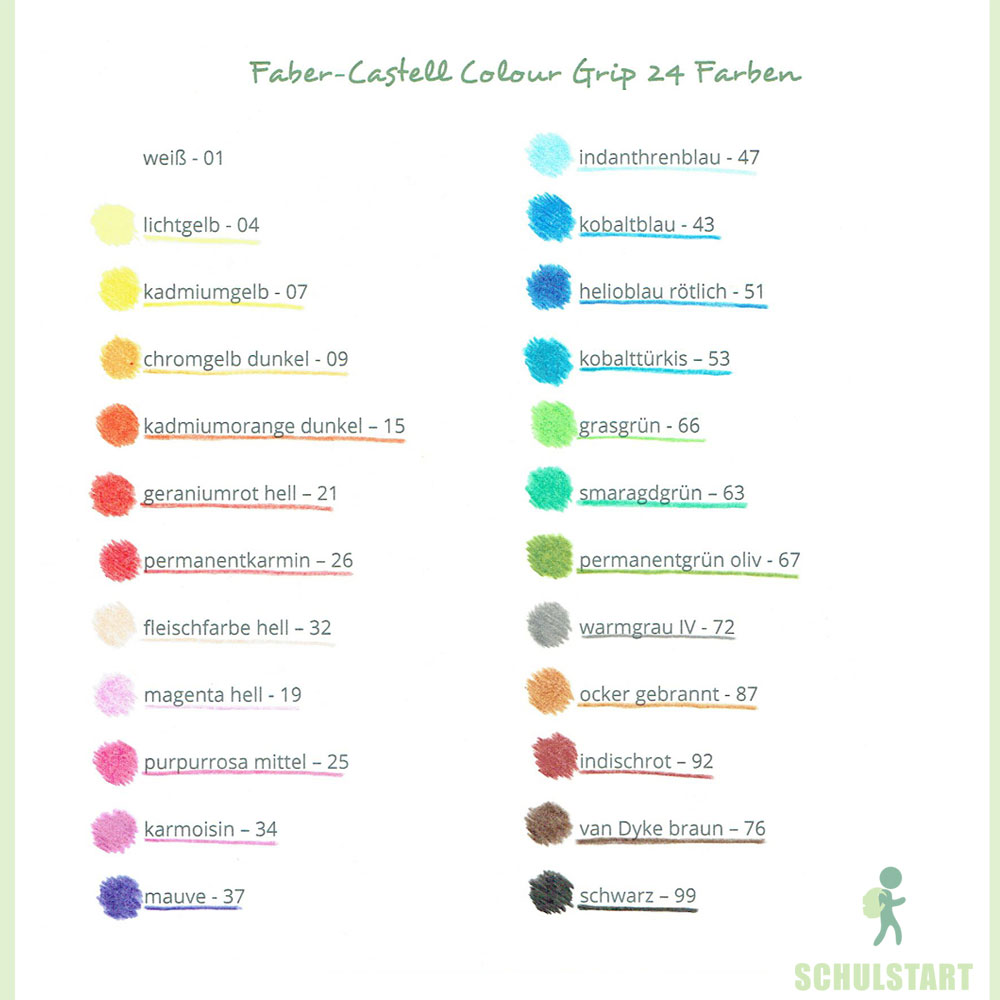 Faber-Castell Buntstifte Colour Grip, verschiedene Farben