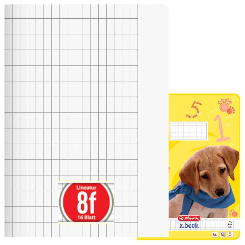 Herlitz Heft A4, Lineatur 8f