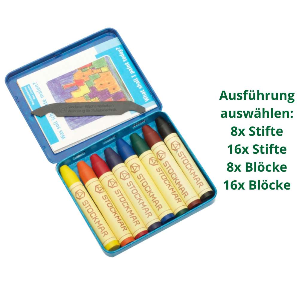 Stockmar Wachsmalfarben, verschiedene Ausführungen und Größen