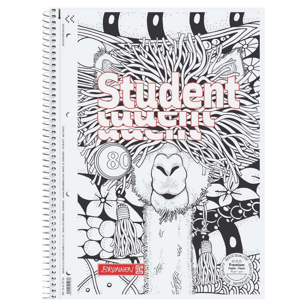 Brunnen Collegeblock ZENart "Lama" Lineatur 27, liniert