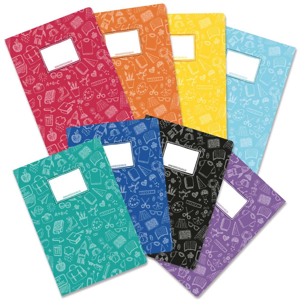 8er Schnellhefter-Set mit Motiv Scribble, Karton