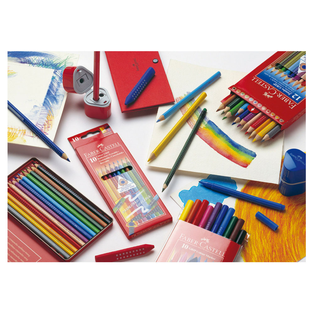 Radierbare Buntstifte, Faber-Castell Colour Grip, 10 Farben