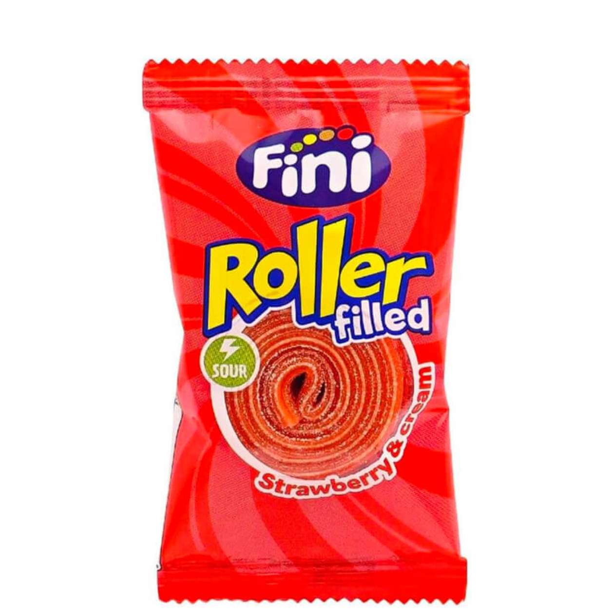 Fini Roller gefüllt, Erbeere & Cream, sour
